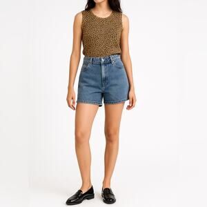 VINTAGE JUDITH HART Silk Blend Leopard Knit Tank | Large | Classic Neutral Layer